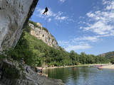 Rappel du Pont d’Arc, 40 m en fil d’araignée