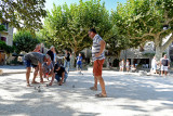 partie de pétanque à Aiguèze
