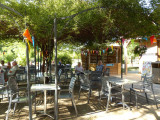 Vue de la terrasse du snack