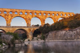 Pont du Gard, inscript au Partrimoine Mondial, UNESCO. auqueduc enjambant la rivière Le Gardon