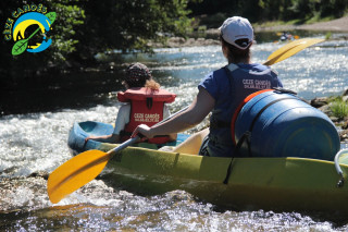 Descente de la Cèze en canoë - mère fille