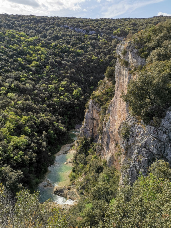 View from the lookout point at Les concluses de Lussan