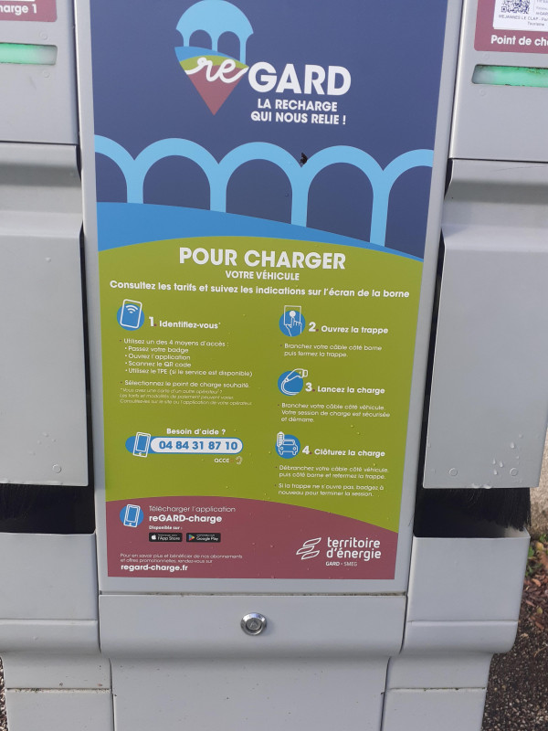 Electric vehicle charging station_Méjannes-le-Clap