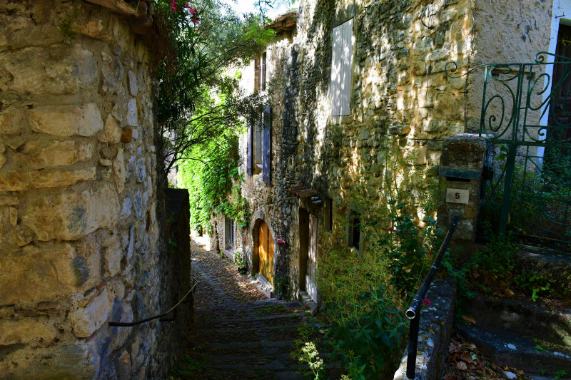 la Roque sur Cèze - ruelle ombragée la Roque sur Cèze - ruelle ombragée