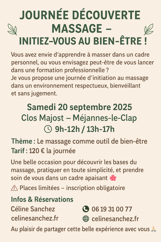 Journée découverte Massage_Méjannes-le-Clap