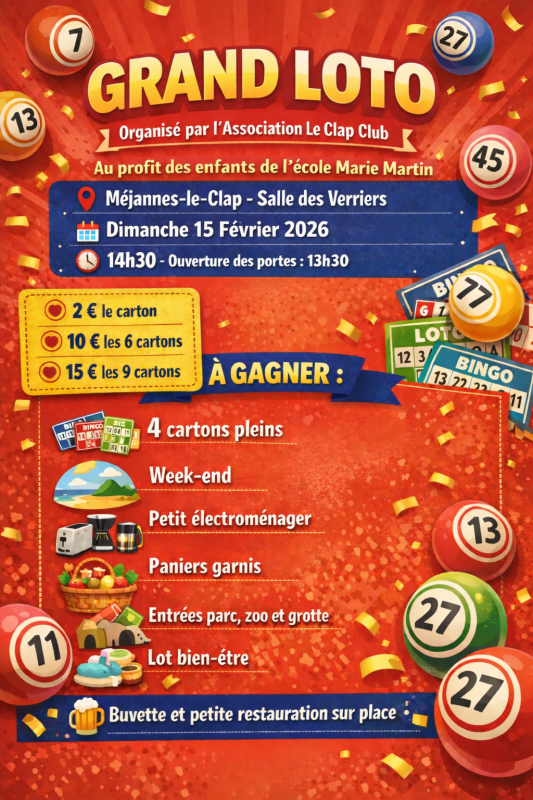 Grand Loto du Clap Club_Méjannes-le-Clap