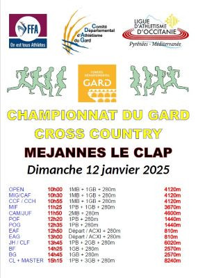 Championnats Départementaux de Cross_Méjannes-le-Clap