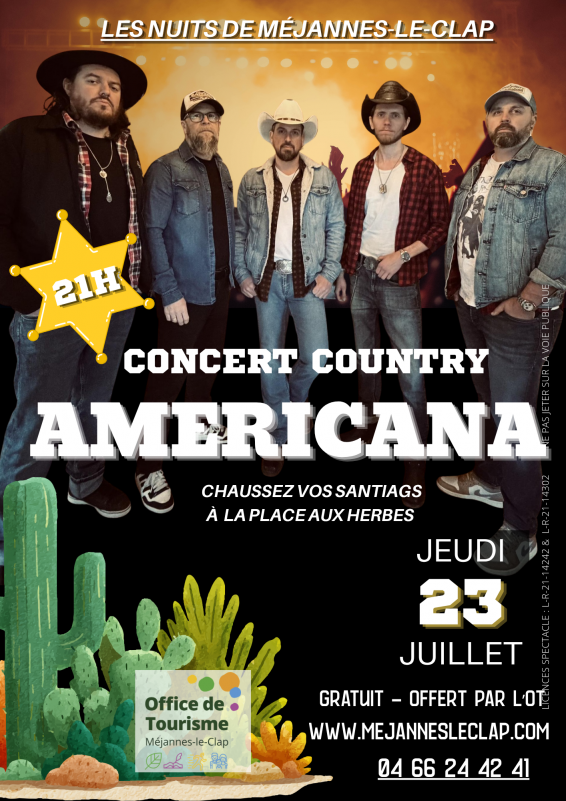 Concert country Americana_Méjannes-le-Clap