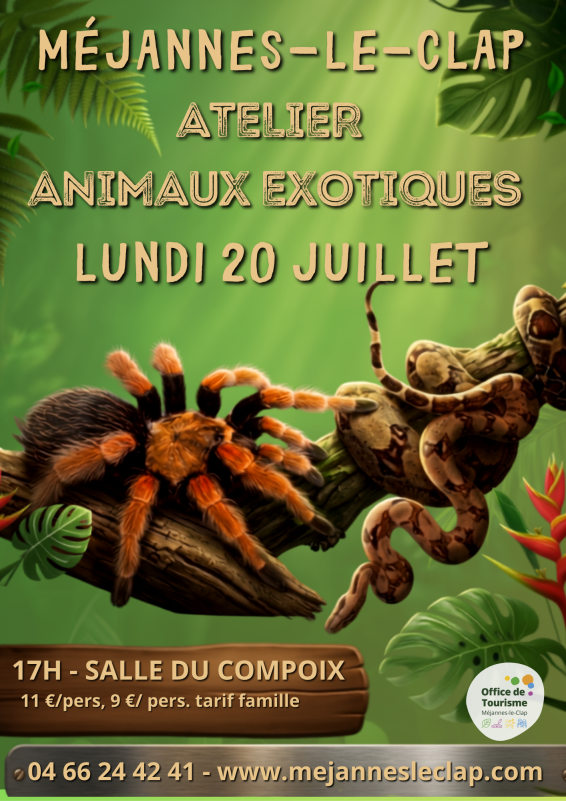 Atelier animaux éxotiques vivants_Méjannes-le-Clap