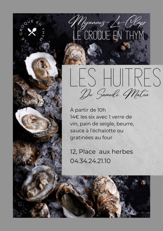 Les huîtres du samedi midi_Méjannes-le-Clap Les huîtres du samedi midi_Méjannes-le-Clap