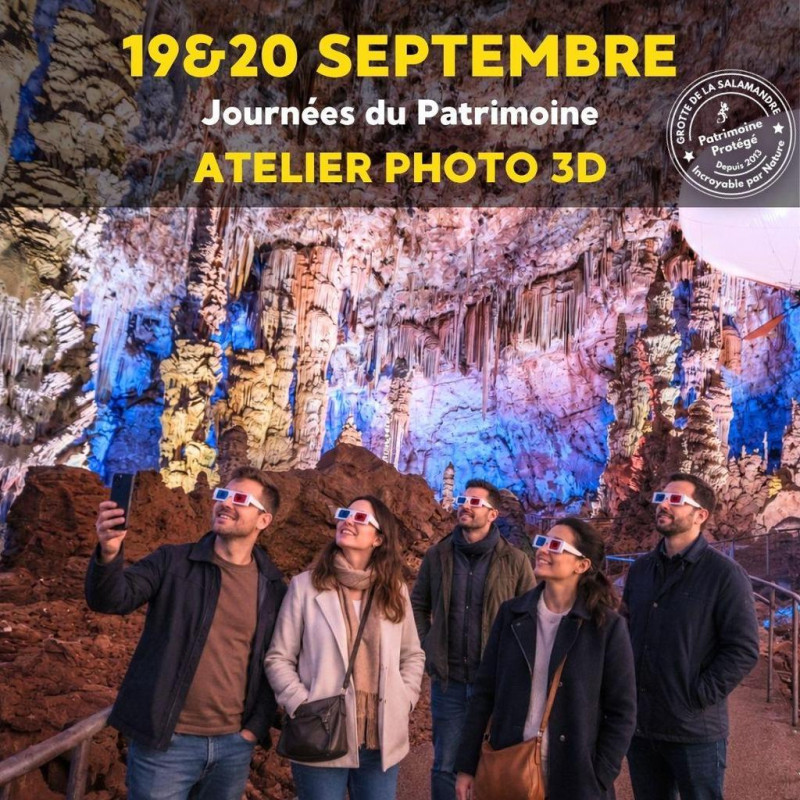 Journées du Patrimoine à la Grotte - atlelier photo 3D_Méjannes-le-Clap