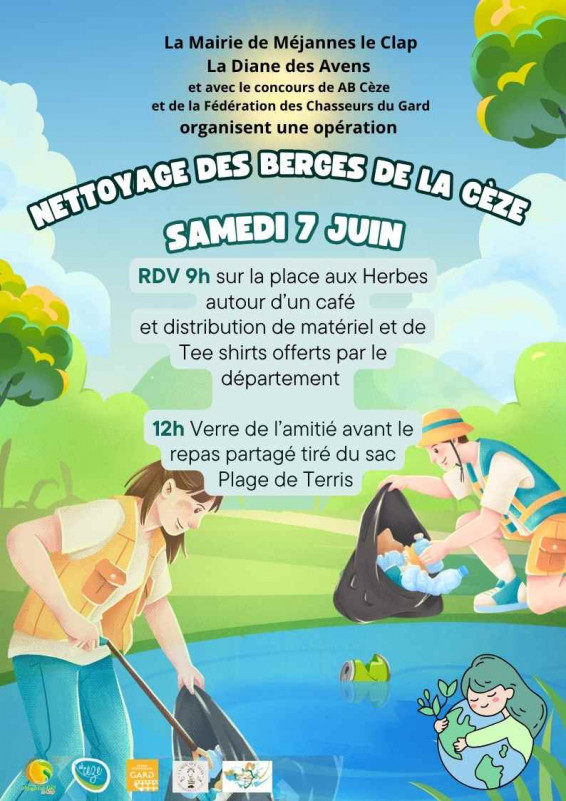 Nettoyage  des berges_Méjannes-le-Clap